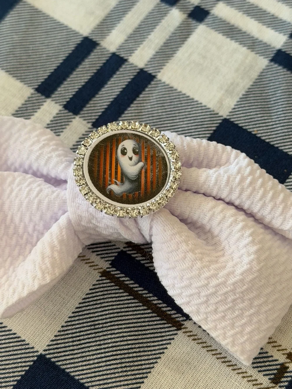 Purple Ghost Charm Bow